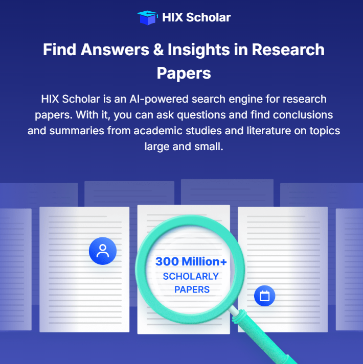 AI search engine analyzing millions of scholarly research papers for insights and academic data.